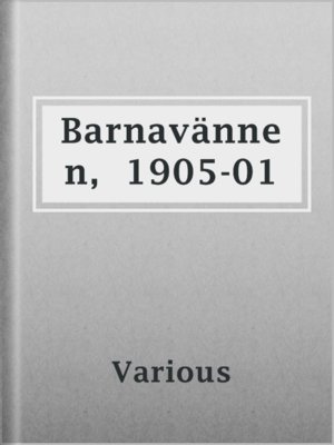 cover image of Barnavännen,  1905-01